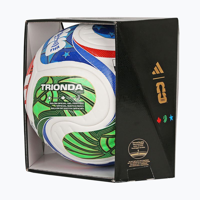 Pallone da calcio adidas Trionda Pro World Cup white/blue taglia 5 7