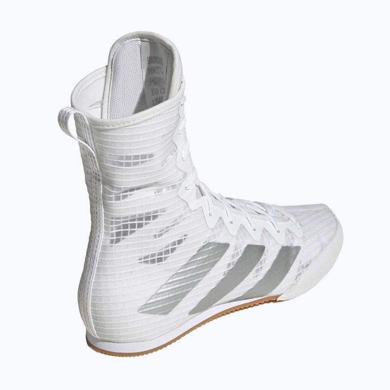 Scarpe da boxe adidas Box Hog 4 white/silver 2