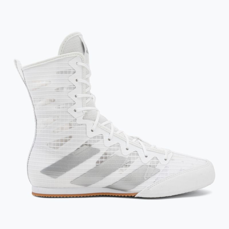 Scarpe da boxe adidas Box Hog 4 white/silver 2