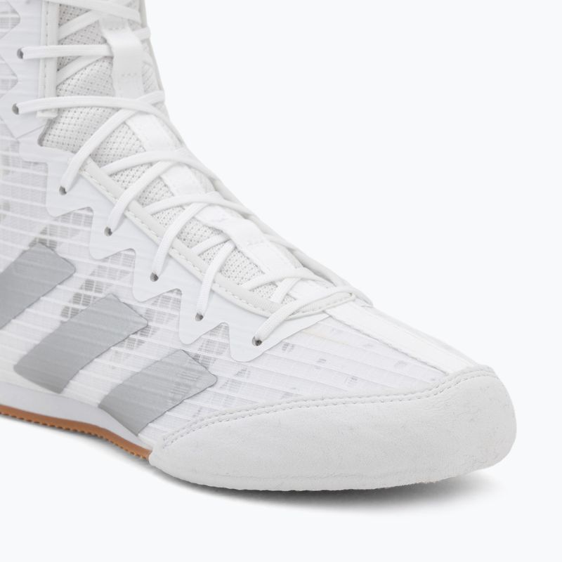 Scarpe da boxe adidas Box Hog 4 white/silver 7