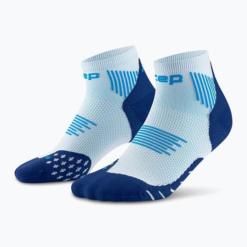 CEP Calzini a compressione da uomo Run Low Cut 5.0 ghiaccio/blu