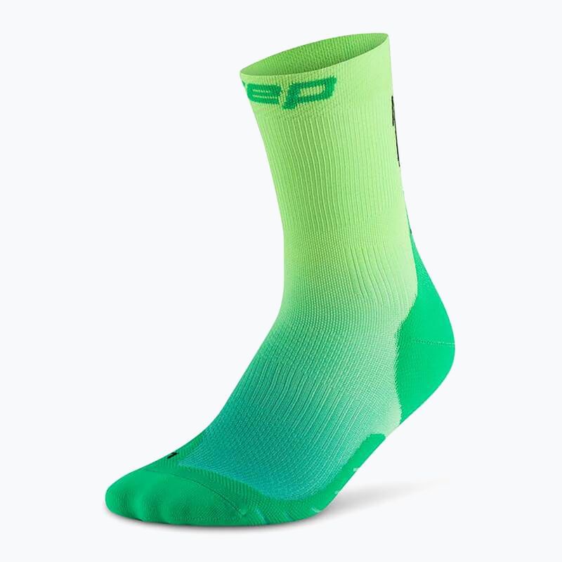 CEP Calzini a compressione da uomo Run Edt. Gradient Mid Cut Compression 5.0 verde/lime fade 2