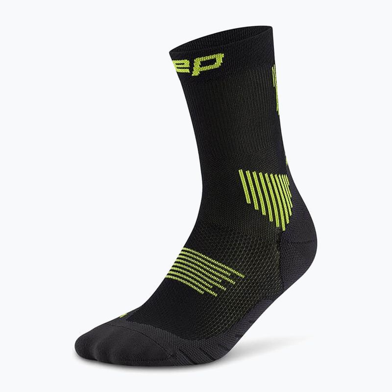 CEP Calzini a compressione da uomo Run Mid Cut 5.0 nero/lime 2
