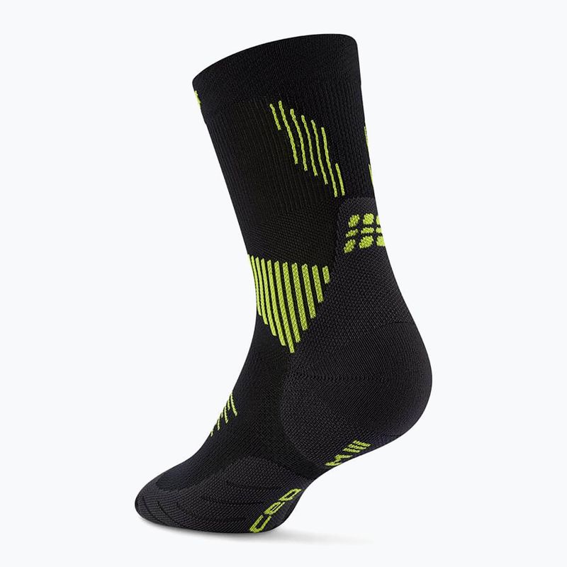 CEP Calzini a compressione da uomo Run Mid Cut 5.0 nero/lime 3