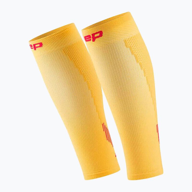 Fasce compressive CEP Calf 5.0 da uomo color calendula/bordeaux