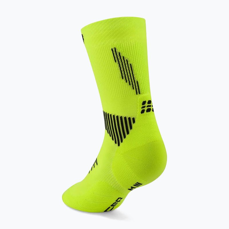 Calze a compressione da uomo CEP Run Mid Cut 5.0 lime/black 3