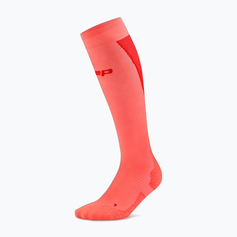 Calzini da uomo CEP Ultralight Tall 4.0 neon coral/red 2