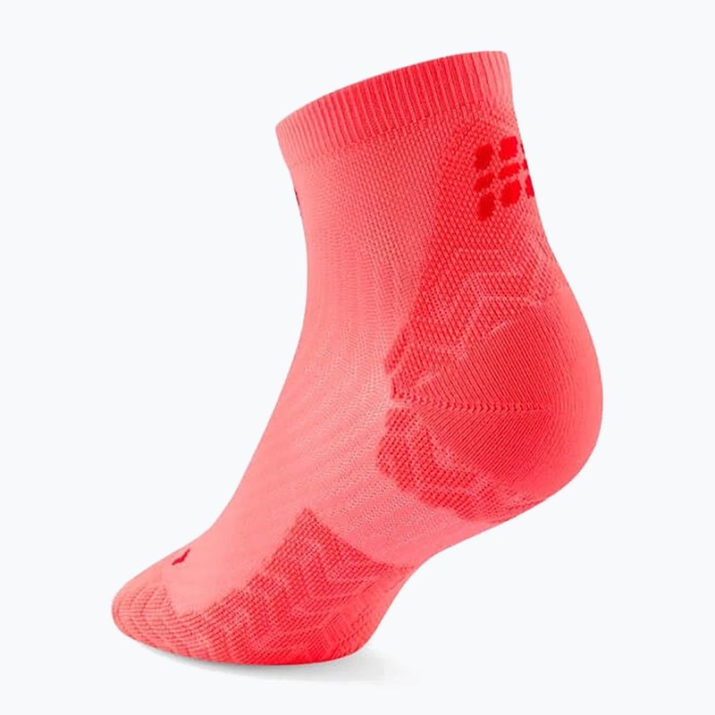Calze a compressione da uomo CEP Ultralight Low Cut 4.0 neon coral/red 3