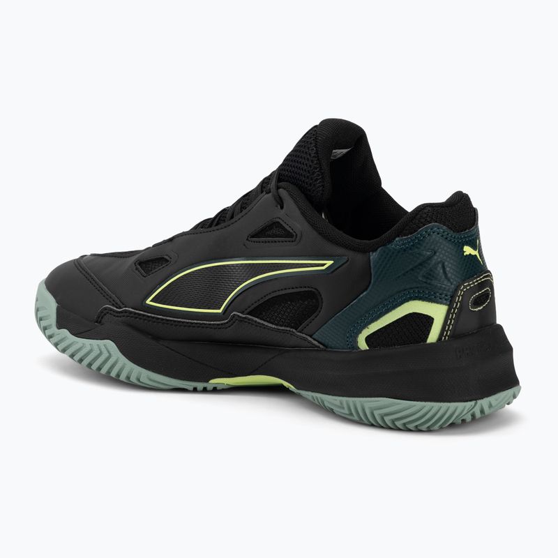 Scarpe da pallamano da uomo PUMA Solarstrike 4 puma black/green terrain/fizzy light 3