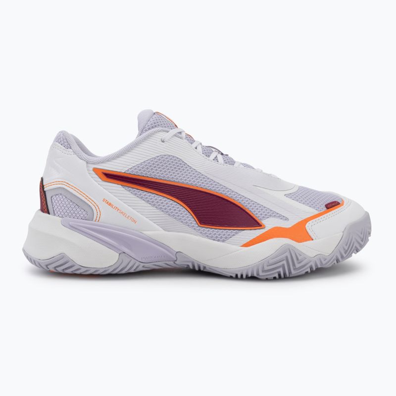 Scarpe da pallamano da donna PUMA Solarstrike 4 puma white/heat fire/lilac crush berry 2