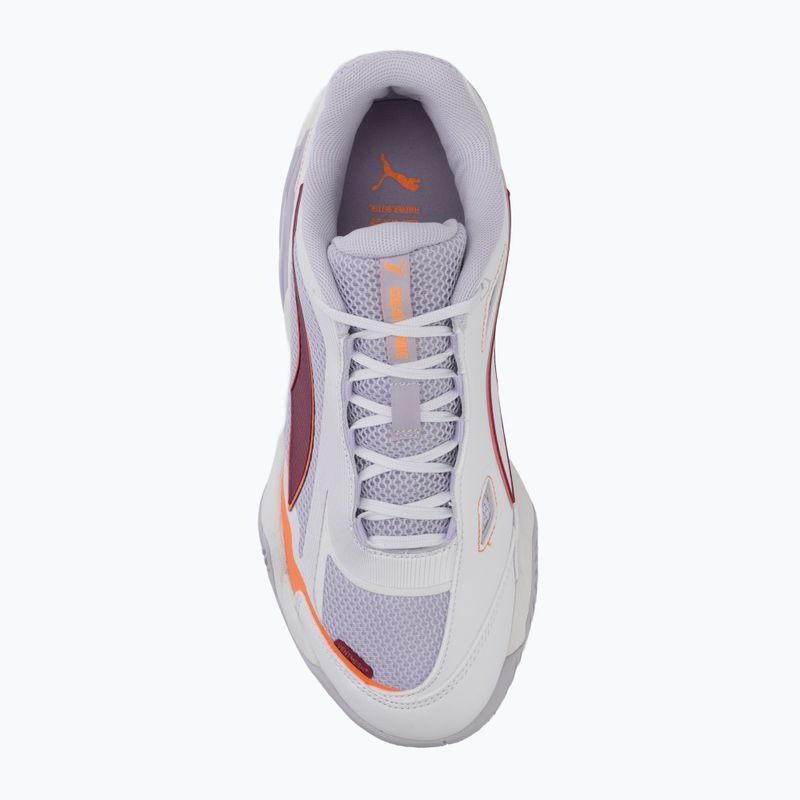 Scarpe da pallamano da donna PUMA Solarstrike 4 puma white/heat fire/lilac crush berry 5