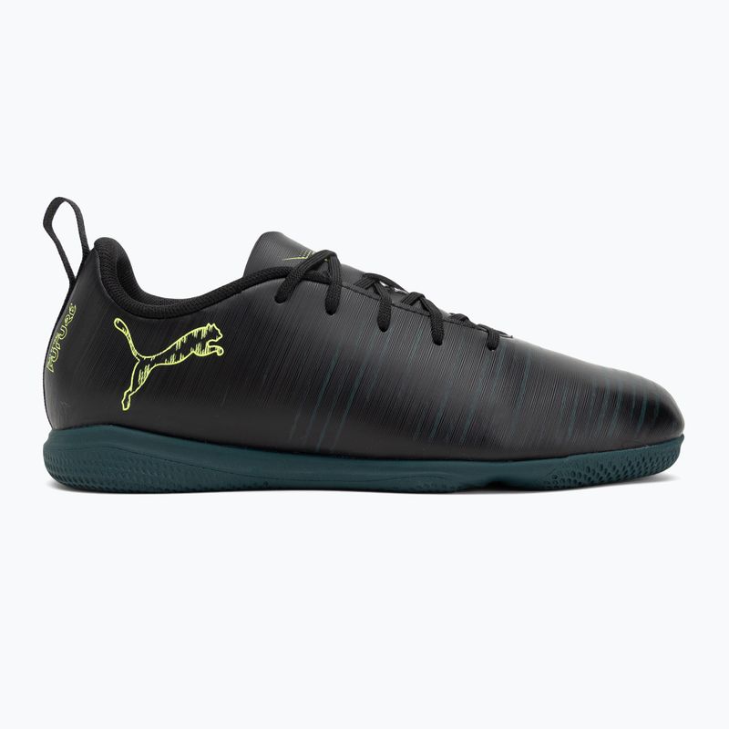 PUMA Future 8 Play It Jr bambini scarpe da calcio puma nero / luce frizzante / terreno verde 2