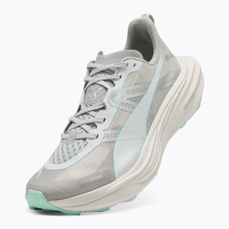PUMA Deviate Nitro Elite Trail scarpe da corsa da donna grigio piuma / menta fondente 5
