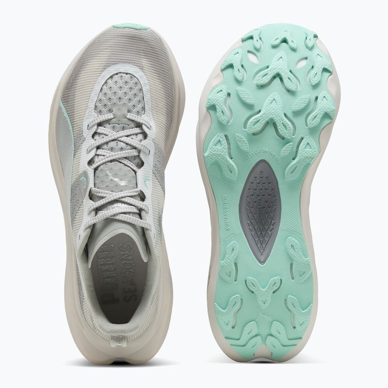 PUMA Deviate Nitro Elite Trail scarpe da corsa da donna grigio piuma / menta fondente 6