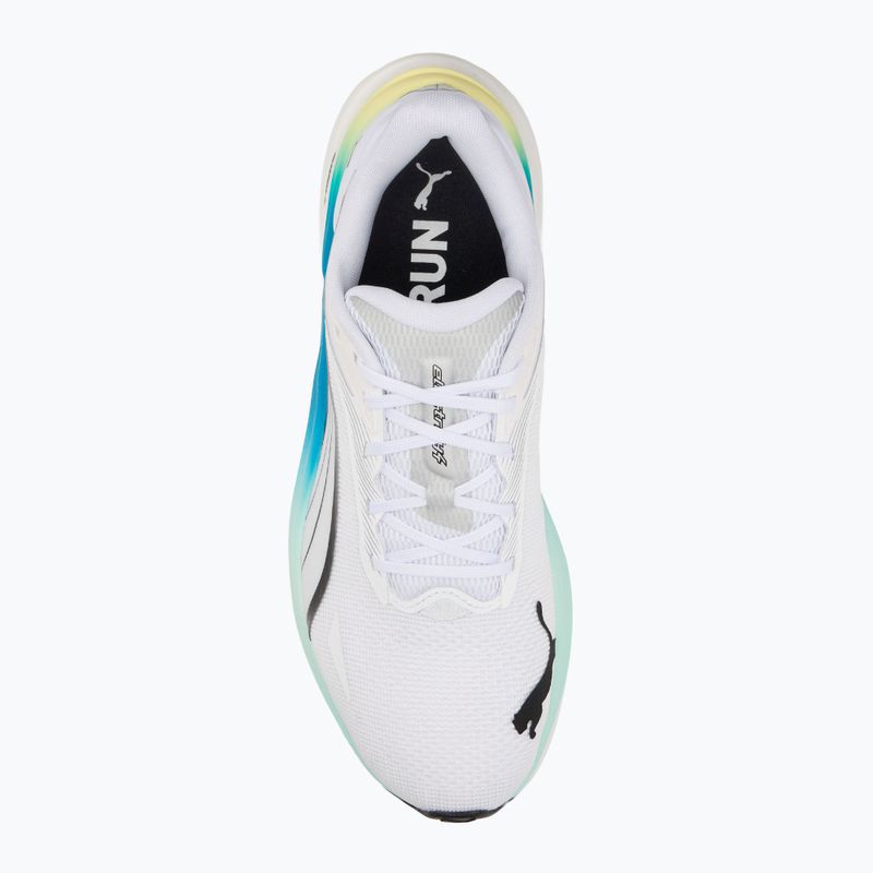 Scarpe da corsa da uomo PUMA Electrify Nitro 4 puma bianco / menta sciolto / blu velocità 5