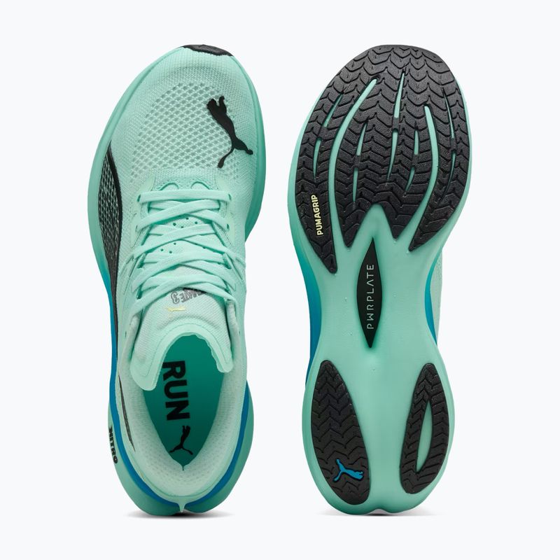 Scarpe da corsa da uomo PUMA Deviate Nitro 3 blu menta/velocità 12