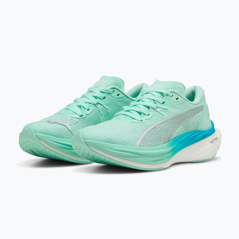 Scarpe da corsa da donna PUMA Deviate Nitro 3 blu menta/veloce 11