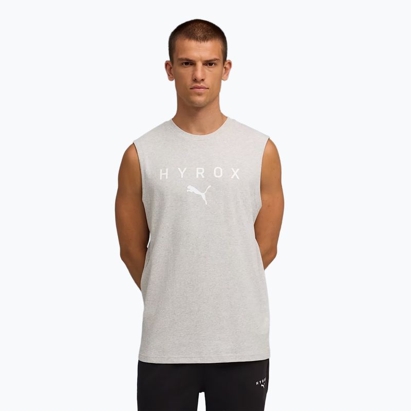 Maglietta da allenamento uomo PUMA x HYROX Cutoff Tank grigia