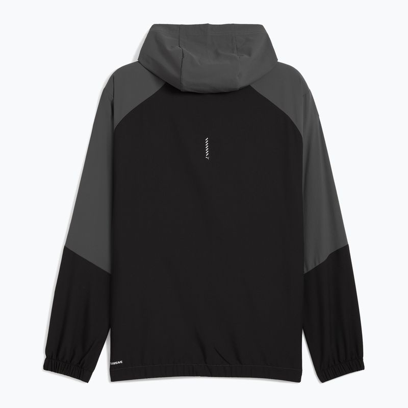 Giacca da corsa da uomo PUMA Run Ultraweave con cappuccio grigio scuro 2