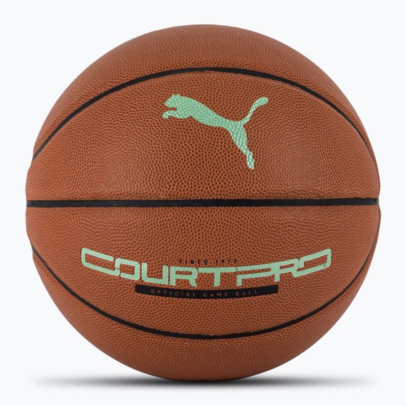 PUMA teamJAWS Court Pro Basket in pelle marrone/ombra scura numero 7