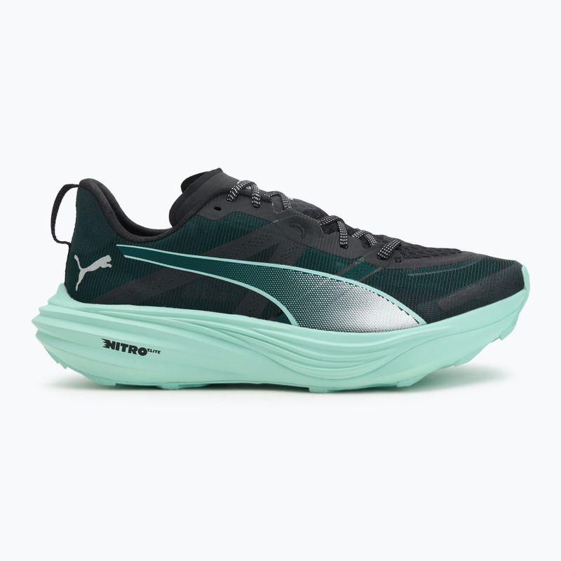 Scarpe da corsa PUMA Deviate Nitro Elite Trail da uomo, terreno verde / menta fondente 2