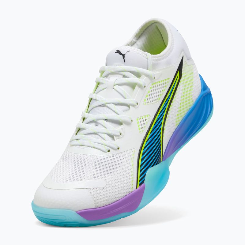 Scarpe da pallamano PUMA Eliminate Nitro SQD 4 Game On puma white/glowing red/ultra blue 10