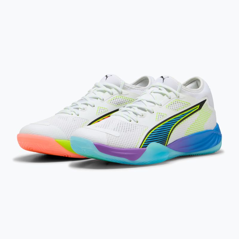 Scarpe da pallamano PUMA Eliminate Nitro SQD 4 Game On puma white/glowing red/ultra blue 11