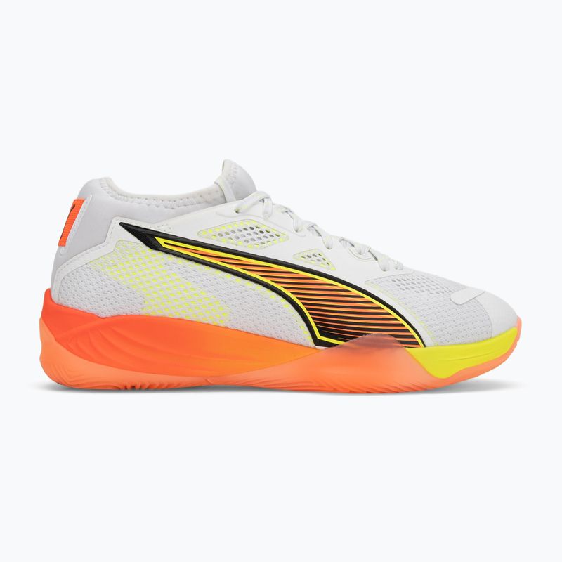 Scarpe da pallamano PUMA Eliminate Nitro SQD 4 Game On puma white/glowing red/ultra blue 2