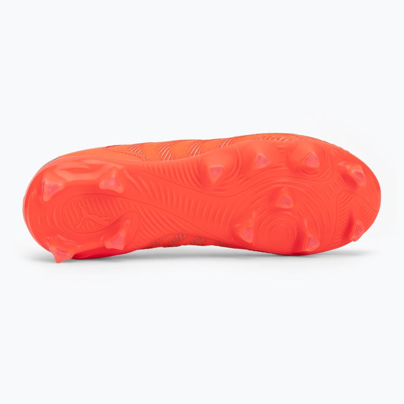 Scarpe da calcio per bambini PUMA Future 9 Match LL FG/AG Jr glowing red/puma white/puma black/puma silver 4