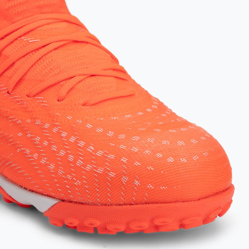 Scarpe da calcio PUMA Future 9 Match TT + Mid Jr glowing red/puma white/puma black/puma silver 7