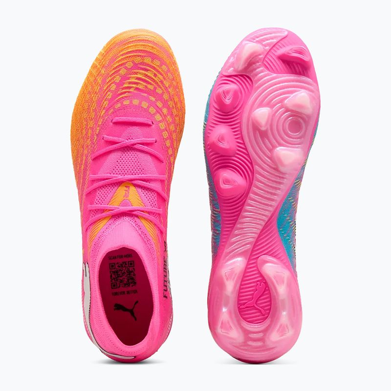 Scarpe da calcio PUMA Future 9 Match FG/AG poison pink/puma white/sun stream/bright aqua/puma black 3