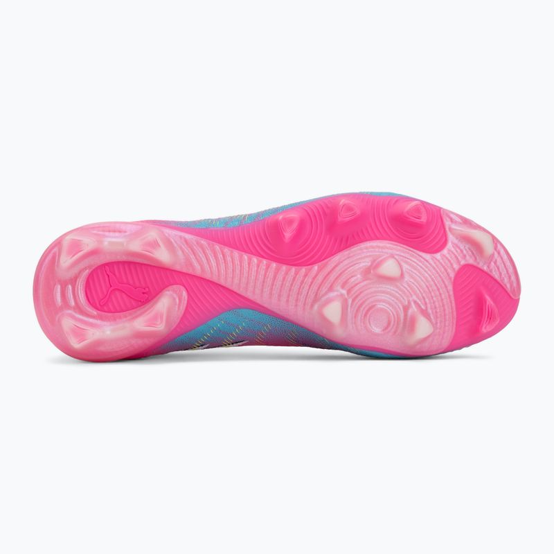 Scarpe da calcio PUMA Future 9 Match Fusion FG/AG poison pink/puma white/sun stream/bright aqua/puma black 4