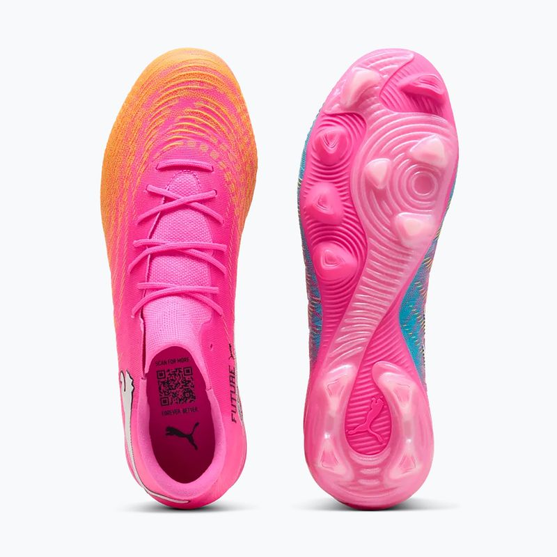 Scarpe da calcio PUMA Future 9 Match Fusion FG/AG poison pink/puma white/sun stream/bright aqua/puma black 4