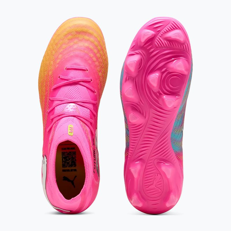 Scarpe da calcio per bambini PUMA Future 9 Pro FG/AG Jr poison pink/puma wht/sun stream/bright aqua/puma blk 5