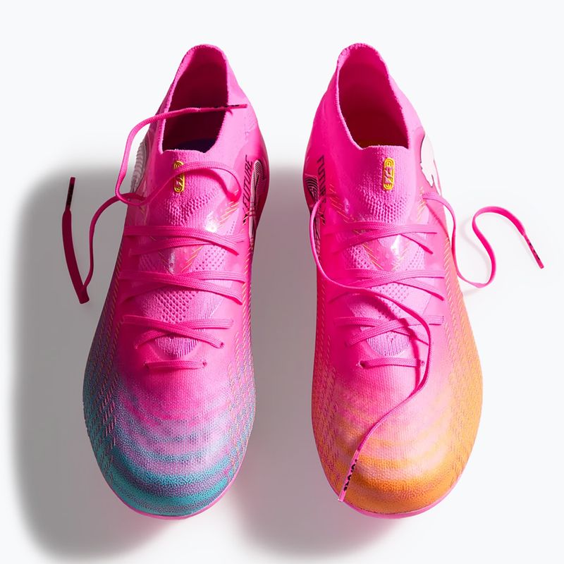 Scarpe da calcio per bambini PUMA Future 9 Pro FG/AG Jr poison pink/puma wht/sun stream/bright aqua/puma blk 6