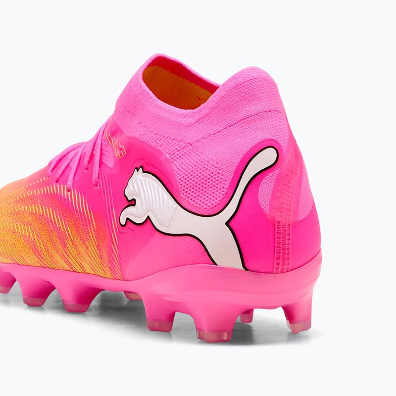 Scarpe da calcio per bambini PUMA Future 9 Pro FG/AG Jr poison pink/puma wht/sun stream/bright aqua/puma blk 7