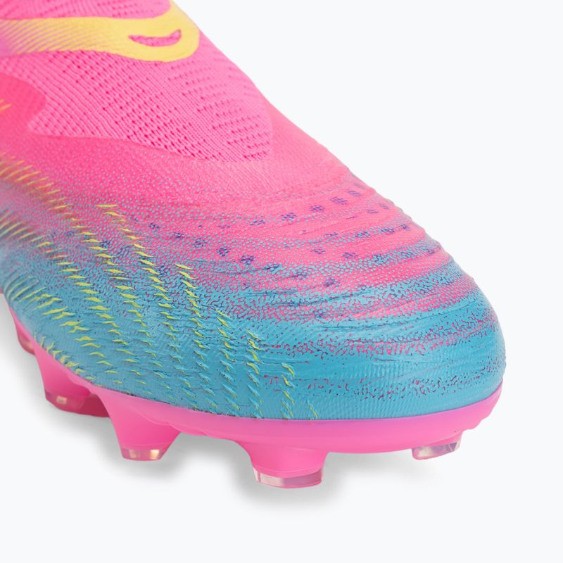 Scarpe da calcio per bambini PUMA Future 9 Match LL FG/AG Jr poison pink/puma wht/sun stream/bright aqua/puma blk 7