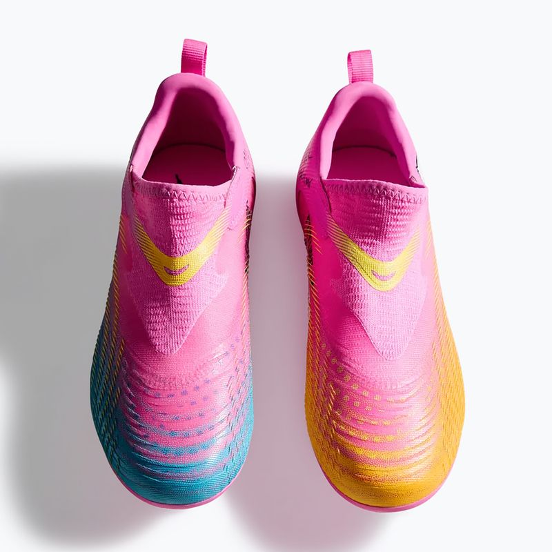 Scarpe da calcio per bambini PUMA Future 9 Match LL FG/AG Jr poison pink/puma wht/sun stream/bright aqua/puma blk 5
