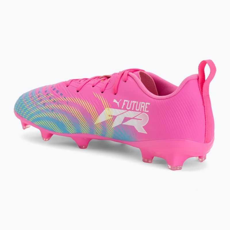 Scarpe da calcio per bambini PUMA Future 9 Play FG/AG Jr poison pink/puma wht/sun stream/bright aqua/puma blk 3