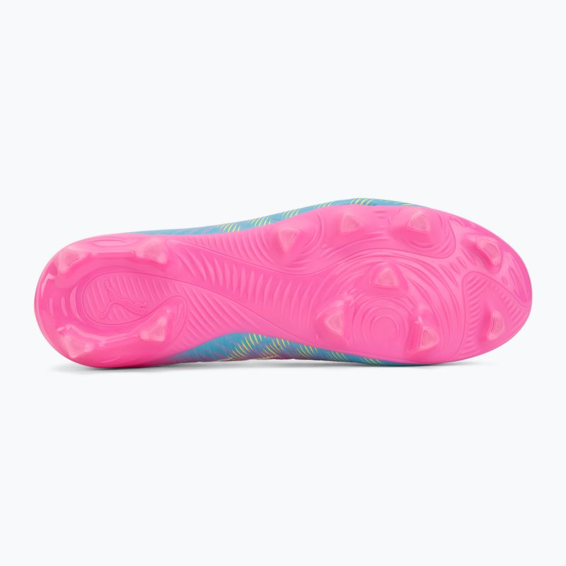 Scarpe da calcio per bambini PUMA Future 9 Play FG/AG Jr poison pink/puma wht/sun stream/bright aqua/puma blk 4