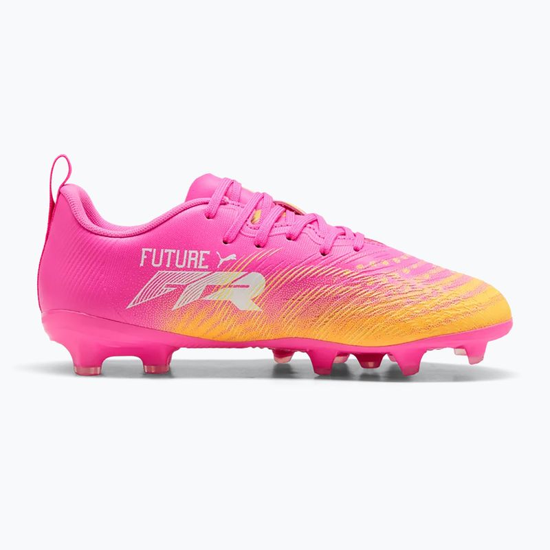 Scarpe da calcio per bambini PUMA Future 9 Play FG/AG Jr poison pink/puma wht/sun stream/bright aqua/puma blk 2