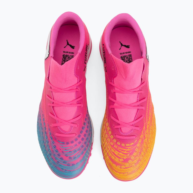 Scarpe da calcio PUMA Future 9 Match Fusion TT poison pink/puma white/sun stream/bright aqua/puma black 5