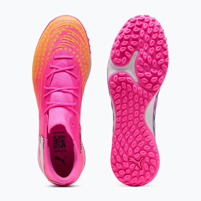 Scarpe da calcio PUMA Future 9 Match Fusion TT poison pink/puma white/sun stream/bright aqua/puma black 3