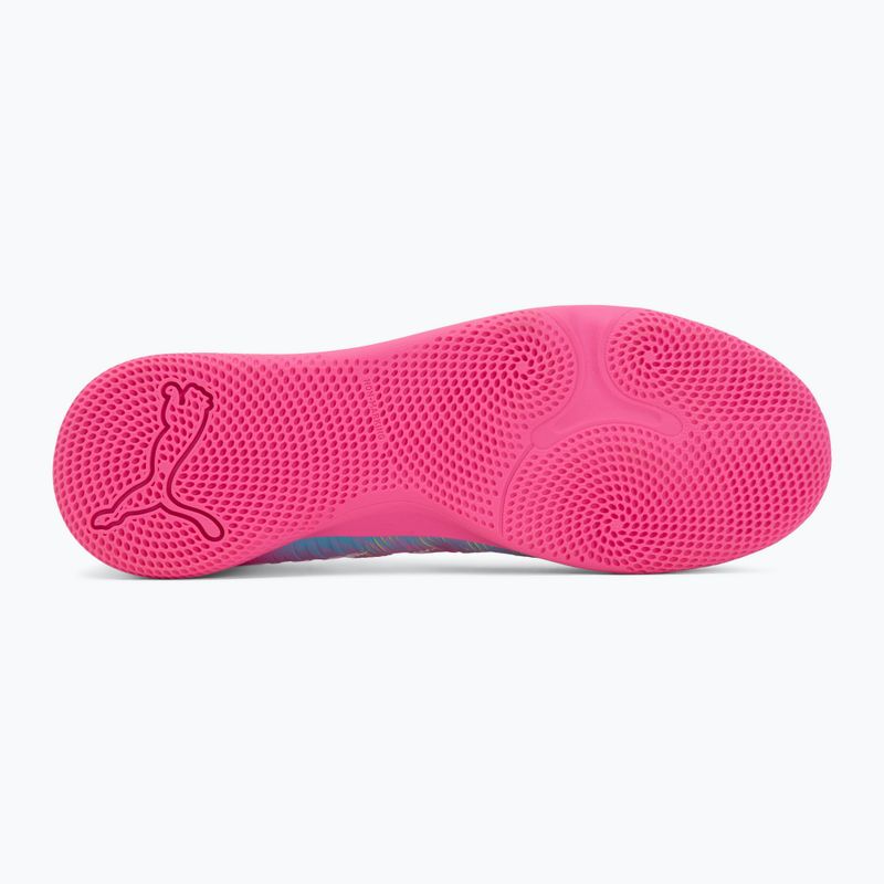 Scarpe da calcio per bambini PUMA Future 9 Play IT Jr poison pink/puma wht/sun stream/bright aqua/puma blk 4