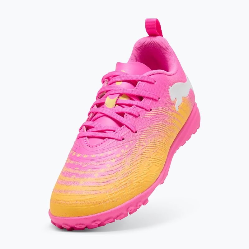Scarpe da calcio per bambini PUMA Future 9 Play TT poison pink/puma white/sun stream/bright aqua/puma black 4