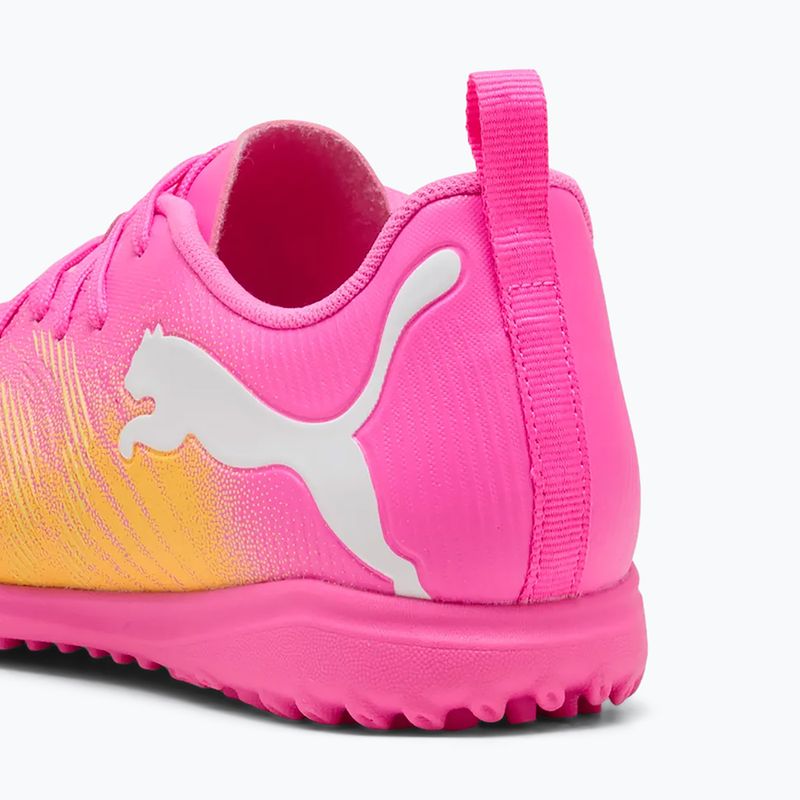 Scarpe da calcio per bambini PUMA Future 9 Play TT poison pink/puma white/sun stream/bright aqua/puma black 7