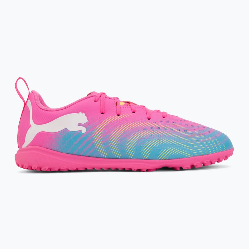 Scarpe da calcio per bambini PUMA Future 9 Play TT poison pink/puma white/sun stream/bright aqua/puma black 2