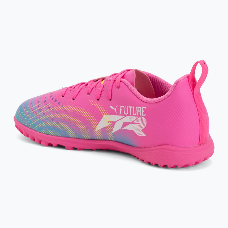 Scarpe da calcio per bambini PUMA Future 9 Play TT poison pink/puma white/sun stream/bright aqua/puma black 3