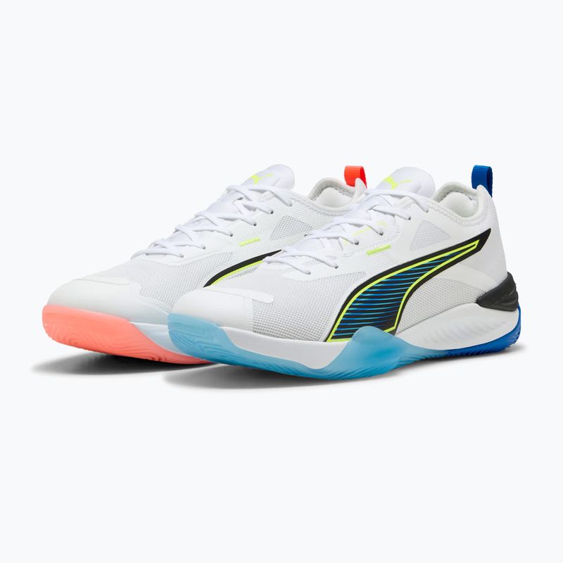 Scarpe da pallamano PUMA Eliminate Nitro 4 Game On puma white/glowing red/ultra blue 11