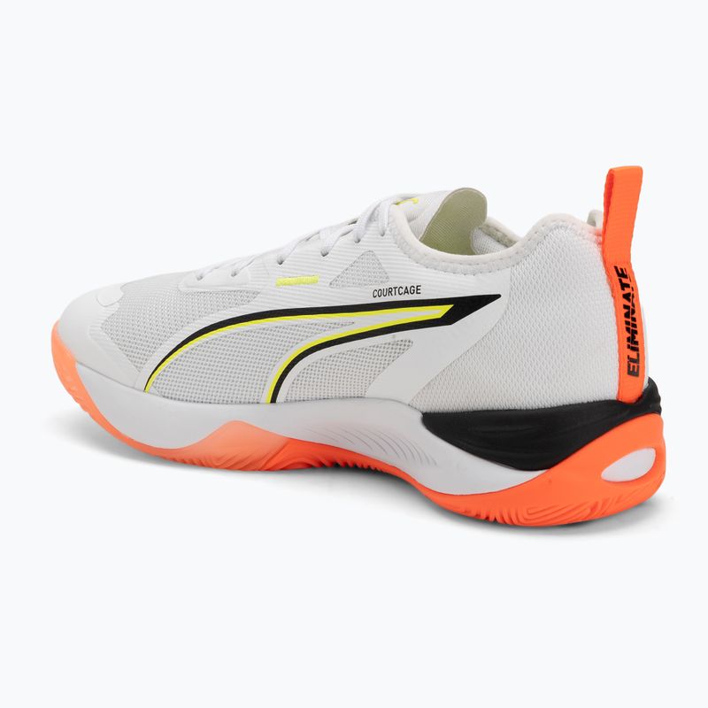 Scarpe da pallamano PUMA Eliminate Nitro 4 Game On puma white/glowing red/ultra blue 3